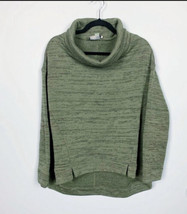 Saturday Sunday anthropologie Womens sweater Sz XS Olive Green Hi Lo Oversized - £19.91 GBP