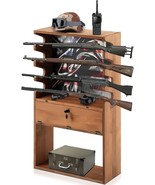 Patriotic Wooden Gun Racks For 4 Rifles, American Flag, 35 X 20 X 13 Inch - $97.97