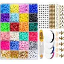 AIXCE 4285 Pcs Clay Beads for Jewelry Marking, 20 Colors Spacer Flat Polymer Rou - £9.64 GBP+