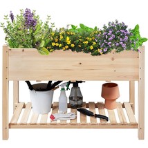 Solid Wood 2-Tier Raised Garden Bed Planter Box 4-ft x 2-ft x 32-inch High - £166.10 GBP