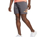 adidas Men&#39;s Train Essentials Camo-Filled Logo Training Shorts Gray/Oran... - $19.59
