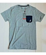 Kangol men&#39;s Horace striped Pocket Tee Blue / White ( S ) - $60.28 CAD
