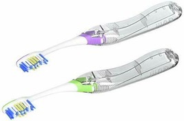 GUM Travel Folding Soft Toothbrush (2 Pack) - Colors Vary - £10.38 GBP