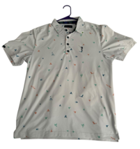 William Murray Shirt mens Medium Red Polo Short Sleeve Golf Stretch Perf... - $26.55