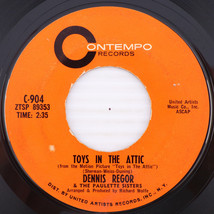 Dennis Regor &amp; The Paulette Sisters – Toys In The Attic 1963 45rpm Record C-904 - £4.21 GBP