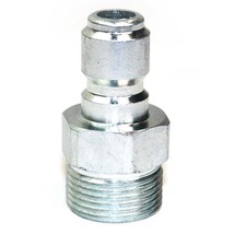 Quick Connect Coupler Plug 3/8&quot; Steel Plug x M22 Male Threads - $7.99
