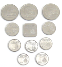 Aruba Coins Lot of 11 Assorted Years and Denominations - £6.99 GBP