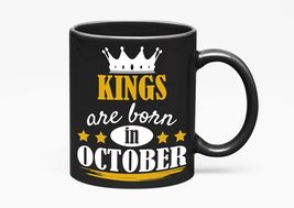 Make Your Mark Design Kings Born in October, Black 11oz Ceramic Mug - £17.26 GBP+