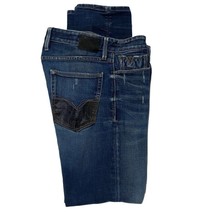Guess Mens Slim Straight Jeans Size 31 Dark Wash Cotton Blend Stretch Denim - $26.99