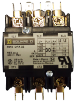 Square D 8910DPA33V02 3 Pole Motor Control Contactor - 30A, 3 Phase - $80.84