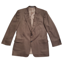 Hickey Freeman Blazer Jacket Sport Coat Mens 44R Beige Houndstooth Silk ... - $1,036.86 MXN