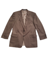 Hickey Freeman Blazer Jacket Sport Coat Mens 44R Beige Houndstooth Silk ... - $1,038.44 MXN