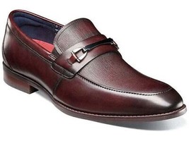 Stacy Adams Kaylor Moc Toe Bit Slip On Leather Dress Shoes Burgundy 2557... - £94.80 GBP