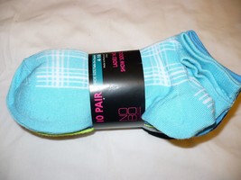 Women&#39;s No Boundaries No Show Socks 10 Pair Shoe Size 4-10 Blue White  #411 - £8.55 GBP
