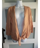 Pure Jill Elements J. Jill Tanrose Front Tie Cardigan Size L Women&#39;s NEW - $49.92 CAD