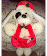 Vtg Santa&#39;s Best Christmas Stocking Plush 3D Dog ‘Spot’  19” Red Bib Can... - $354.25 MXN