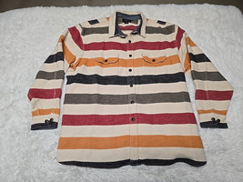 Pendleton Doublesoft Glacier Driftwood Husson Striped XXL Shirt Chamois ... - $93.19