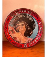 Vintage Mexican CORONA beer tin tray &amp; mini tray Charra Woman Design  19... - €48,71 EUR