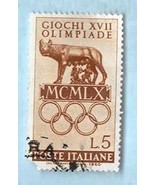 Used Italy Postage Stamp (1960) 5L Giochi Olympics - Scott 799 - $3.97 CAD