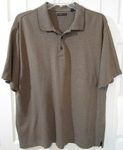 NWOT Van Heusen Studio Men&#39;s SS Brown Patterned Henley Knit Shirt, 2XLT - £11.03 GBP