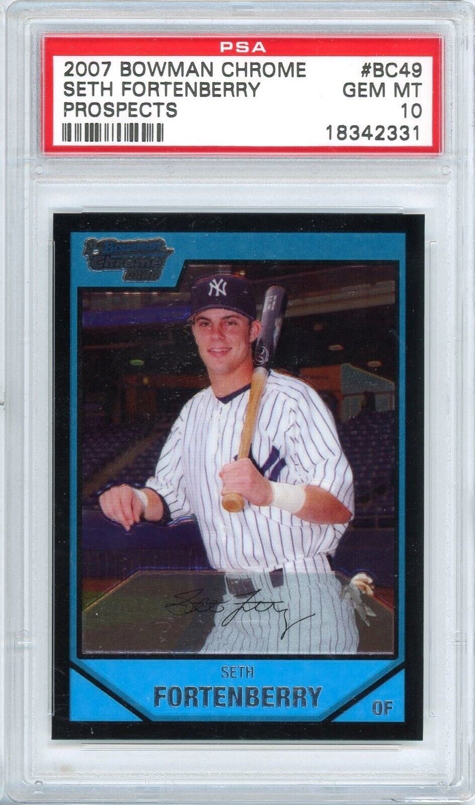 Primary image for 2007 Bowman Chrome Seth Fortenberry #BC49 PSA 10 P1257