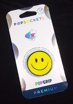 Popsockets Premium PopGrip BE HAPPY enamel Swappable Top Phone Grip  - £12.64 GBP