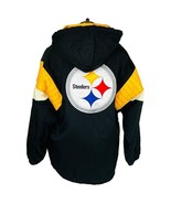 Pittsburgh Steelers REEBOK NFL Tag L  1/4 Zip Pullover Jacket Hoodie Foo... - £59.55 GBP