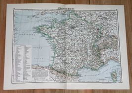 1932 Original Vintage Map Of France - £13.45 GBP