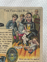 The Wise Man/The Foolish Man Solar Tip Shoes 1800&#39;s Antique Victorian Trade Card - £23.70 GBP