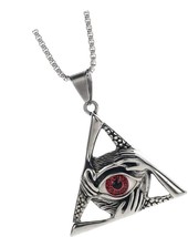 Stainless Steel Vintage Evil Eye Pendant Protection Hands 24 - £54.71 GBP