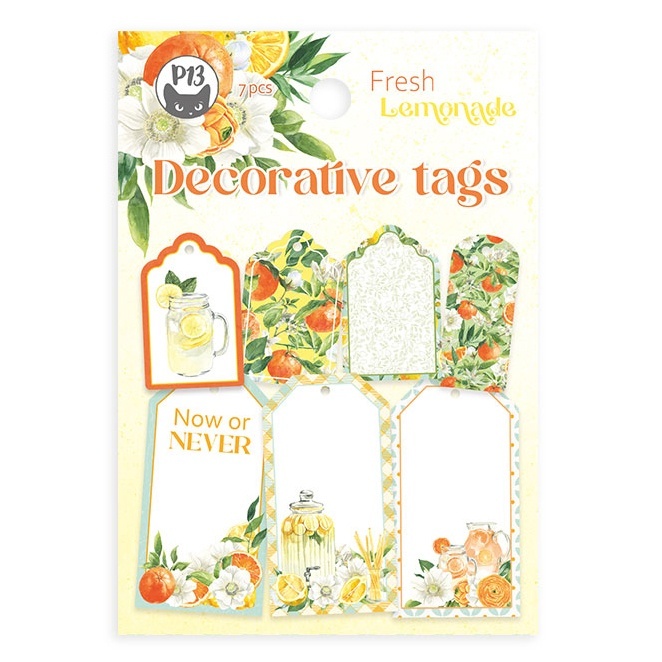 Fresh Lemonade Double-Sided Cardstock Tags 7/Pkg- 03 P13LEM23 - $7.30