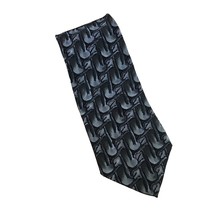 J. Garcia Stonehenge Ltd Gray Black Abstract Silk Handmade Tie Grateful Dead EUC - £9.91 GBP