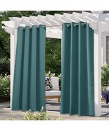 Outdoor Curtain Panel For Patio Waterproof, Stainless Steel Silver Gromm... - £37.62 GBP