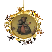 Hummel Gold Christmas Ornament Collection Children On the Church Road 1988 Vintg - £14.16 GBP