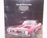 1968 PLYMOUTH BARRACUDA SALES BROCHURE ORIGINAL FRED HUNTINGTON SENECA F... - $26.99