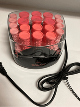 Conair Hair Curls &amp; Waves Mult-Size 20 Curlers Compact Hot Rollers Coral New - £21.91 GBP