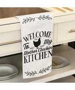 Mother Cluckin Kitchen Farmhouse Style Tea Towel Chicken Lover Gift Rust... - $416.85 MXN