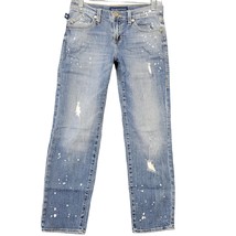 Rock Republic Indee Women Jeans Size 4 Blue Stretch Grunge Distressed Denim Zip - £19.70 GBP