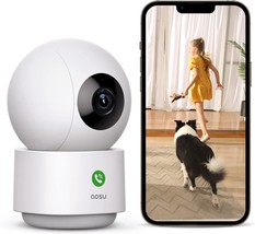 Aosu 2K Security Camera Indoor, Baby Monitor Pet Camera 360-Degree For Home - £33.64 GBP