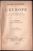 Historie Diplomatique de l&#39;Europe 1891 Debidour Diplomacy History Politics Vol 2 - £101.20 GBP