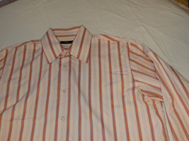 Mens Hugo Boss 17 1/2 36/37 striped long sleeve shirt pink casual EUC@ - £20.15 GBP