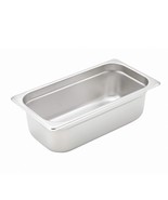 Winco SPJH-304 S/S 1/3 Size x 4&quot; , Steam pan - $415.52 MXN