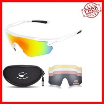TR90 Cycling Glasses with 5 Replaceable Lenses - Polarized Comfort &amp; Style - $813.26 MXN