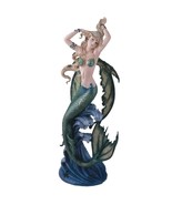 Beautiful Blue green mermaid fairy figurine 27” tall - $112.49