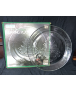 Anchor Hocking serving platter servingware Holiday magic Christmas tree,... - $12.86