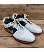 Nike Flywire Lunarlon Golf Shoes 418471-108 White Red US Mens Size 9.5 - $29.65