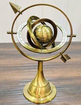 Brass Celestial Globe Armillary Globe Showpiece, Brass Armillary Sphere Décor - £66.47 GBP