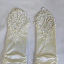 Sexy Women's Nylon Spandex Blend Fingerless Stretch Cream Gloves - One Size image 12