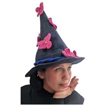 Terrapin Trading Nepalese Felt Hat | Black Witch Wizard Magician | One Size | Fe - £21.32 GBP