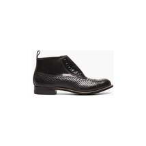 Stacy Adams Madison Spectator Spat Cap Toe Demi Boot Two Tone Black 00109-001 image 2